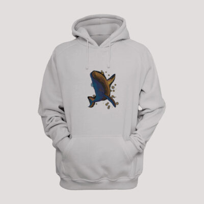 Renkli Balina Nakışlı Sweatshirt Hoodie