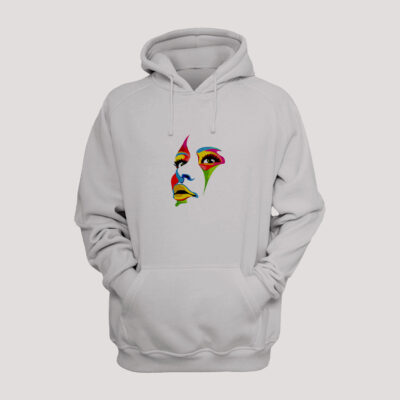Renkli Yüz Nakışlı Sweatshirt
