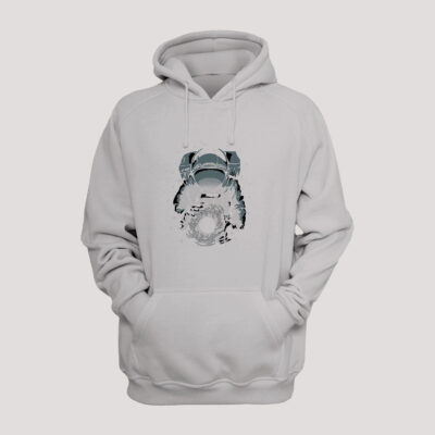 Küre Astronot Nakışlı Sweatshirt Hoodie