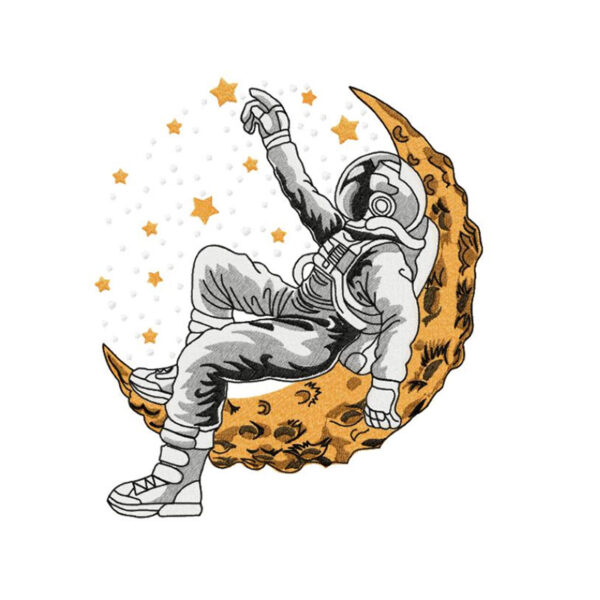 Astronot ve Yıldızlar Baskılı Sweatshirt - Görsel 3