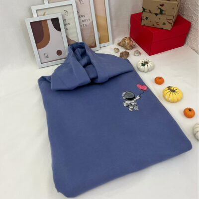 Tatlı Astronot Baskılı Sweatshirt Hoodie