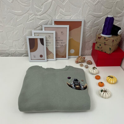 Astronot Baskılı Sweatshirt Hoodie