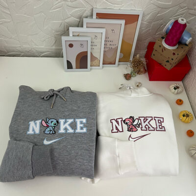 Love and Angel Stitch White Nakışlı Sweatshirt