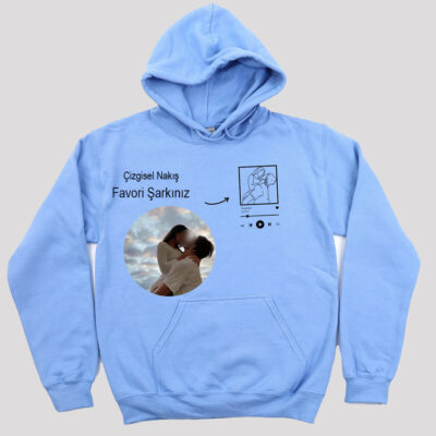 Kişiye Özel  Nakış İşleme Çizgisel Favori Şarkı ve Fotoğraf