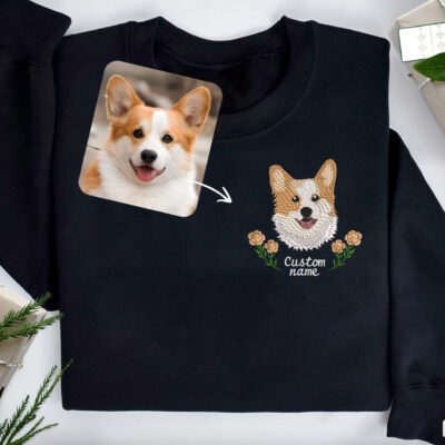 Kişiye Özel Baskılı Sweatshirt Evcil Hayvan  Nakışı