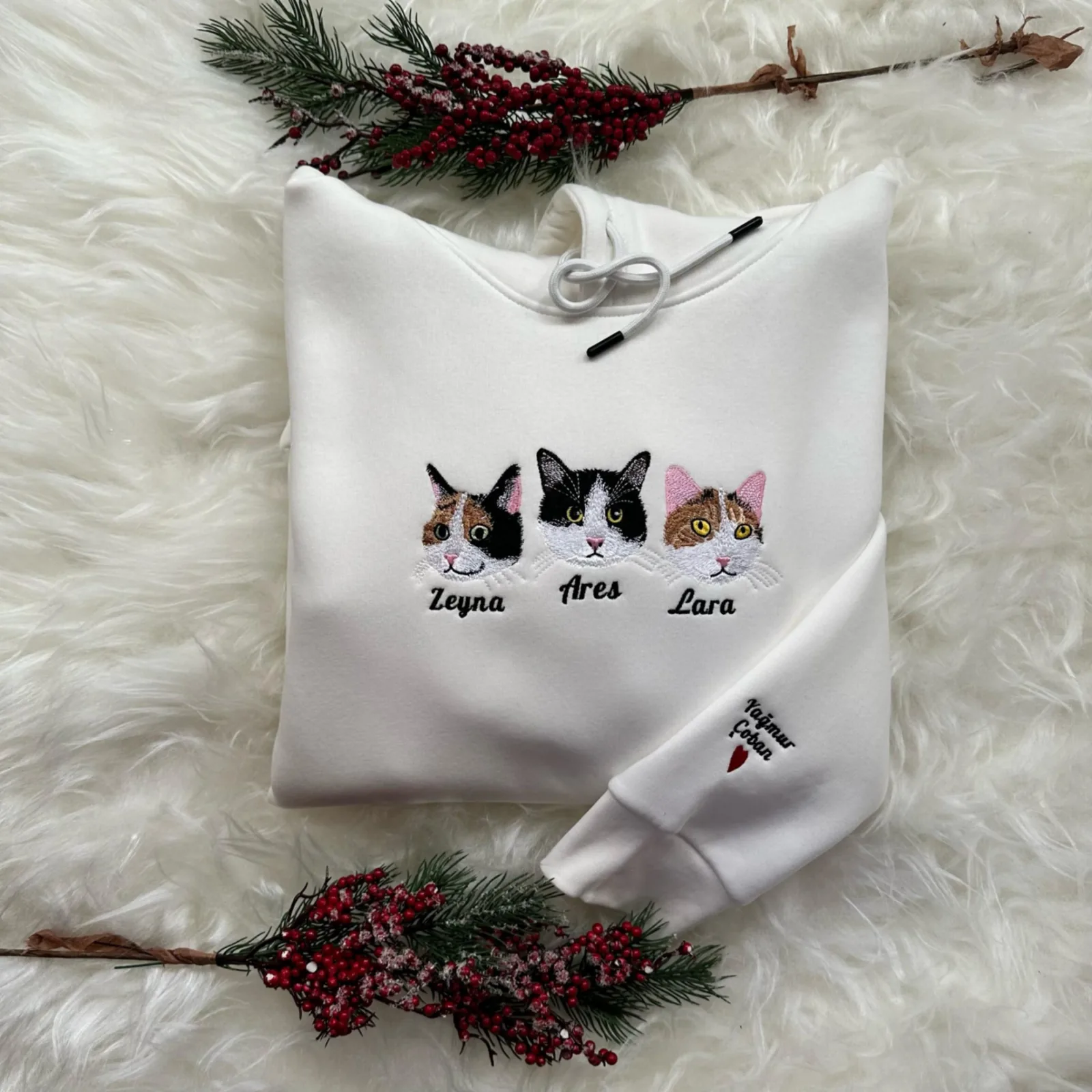 Kişiye Özel Baskılı Sweatshirt Evcil Hayvan Nakışı - Görsel 9