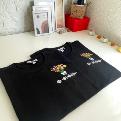 Çiçekle İsim Yazma Tshirt