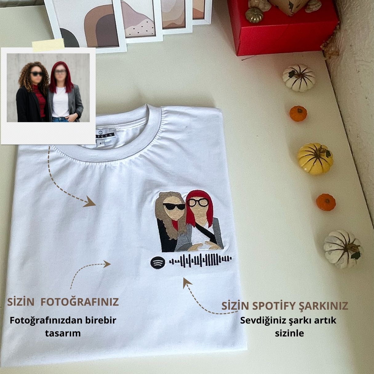 Fotoğraflı Spotify Şarkı Nakışı