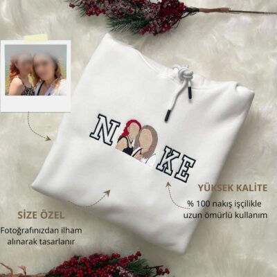 Nike  Hoodie  Nakış Baskı Kapüşonlu