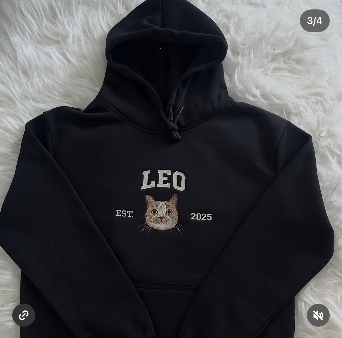 Kişiye Özel Evcil Hayvan Nakışlı Hoodie – İsim & Tarih - Görsel 2