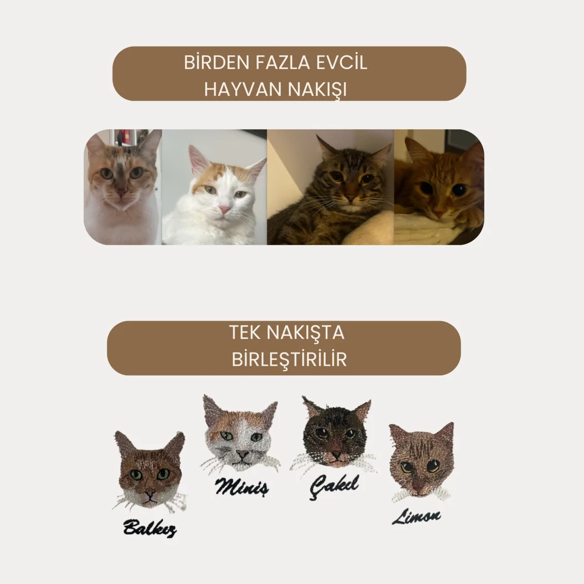 Kişiye Özel Baskılı Sweatshirt Evcil Hayvan Nakışı - Görsel 7