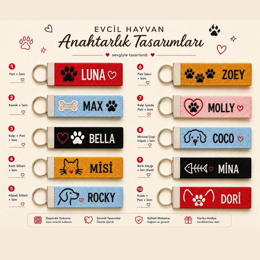 Kişiye Özel Nakışlı Anahtarlık | İsimli Nakışlı Anahtarlık - Görsel 6